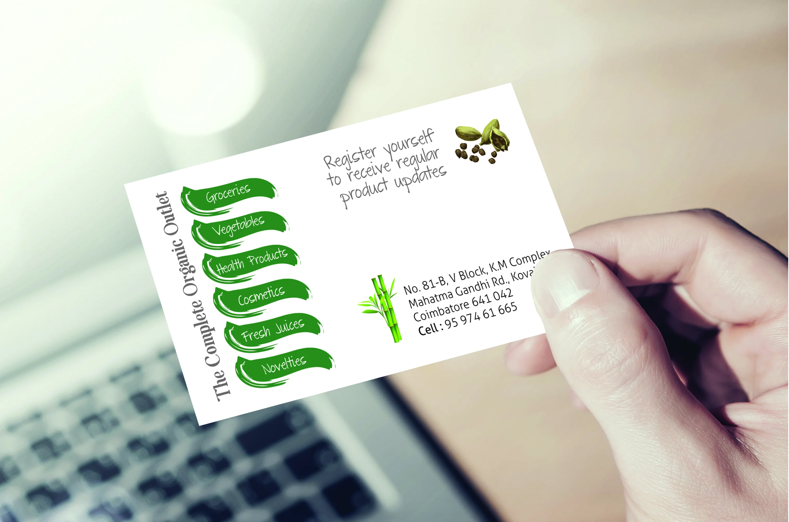 Shrishti Business Card &mdash; Graphic Designing & Printing Agency Coimbatore