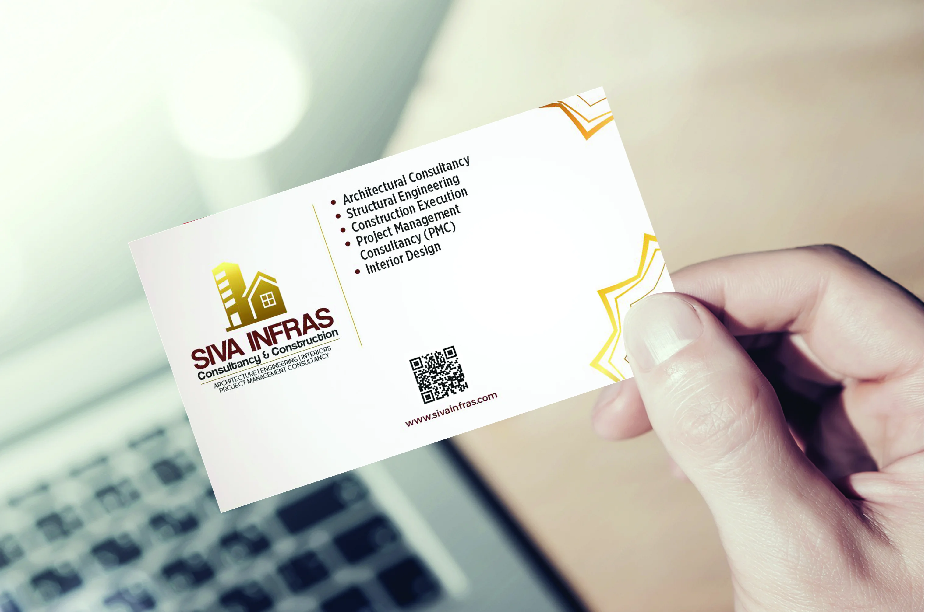 Siva Infras Business Card &mdash; Graphic Designing & Printing Agency Coimbatore