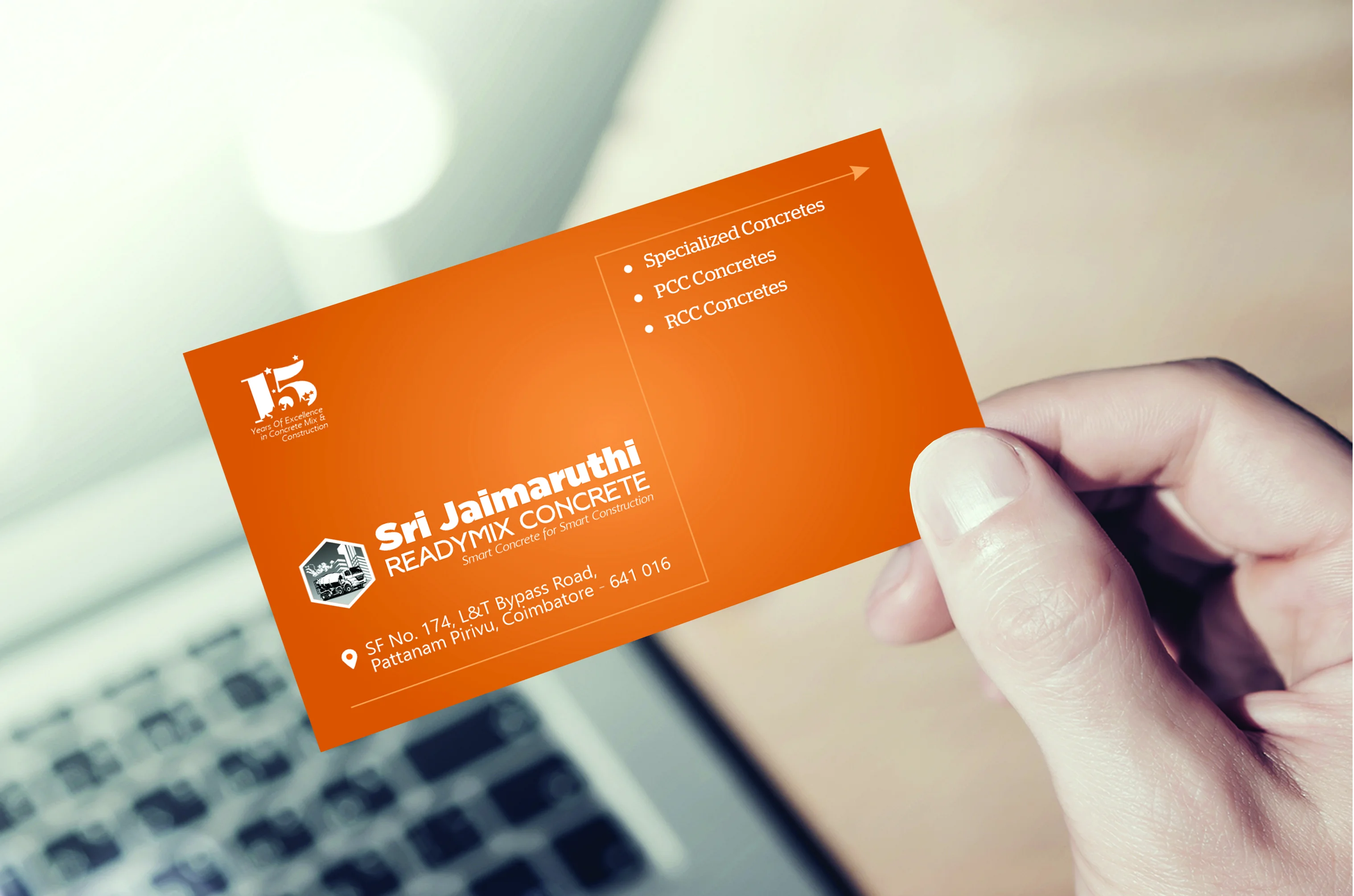 Sri Jai Maruthi RMC Business Card &mdash; Graphic Designing & Printing Agency Coimbatore
