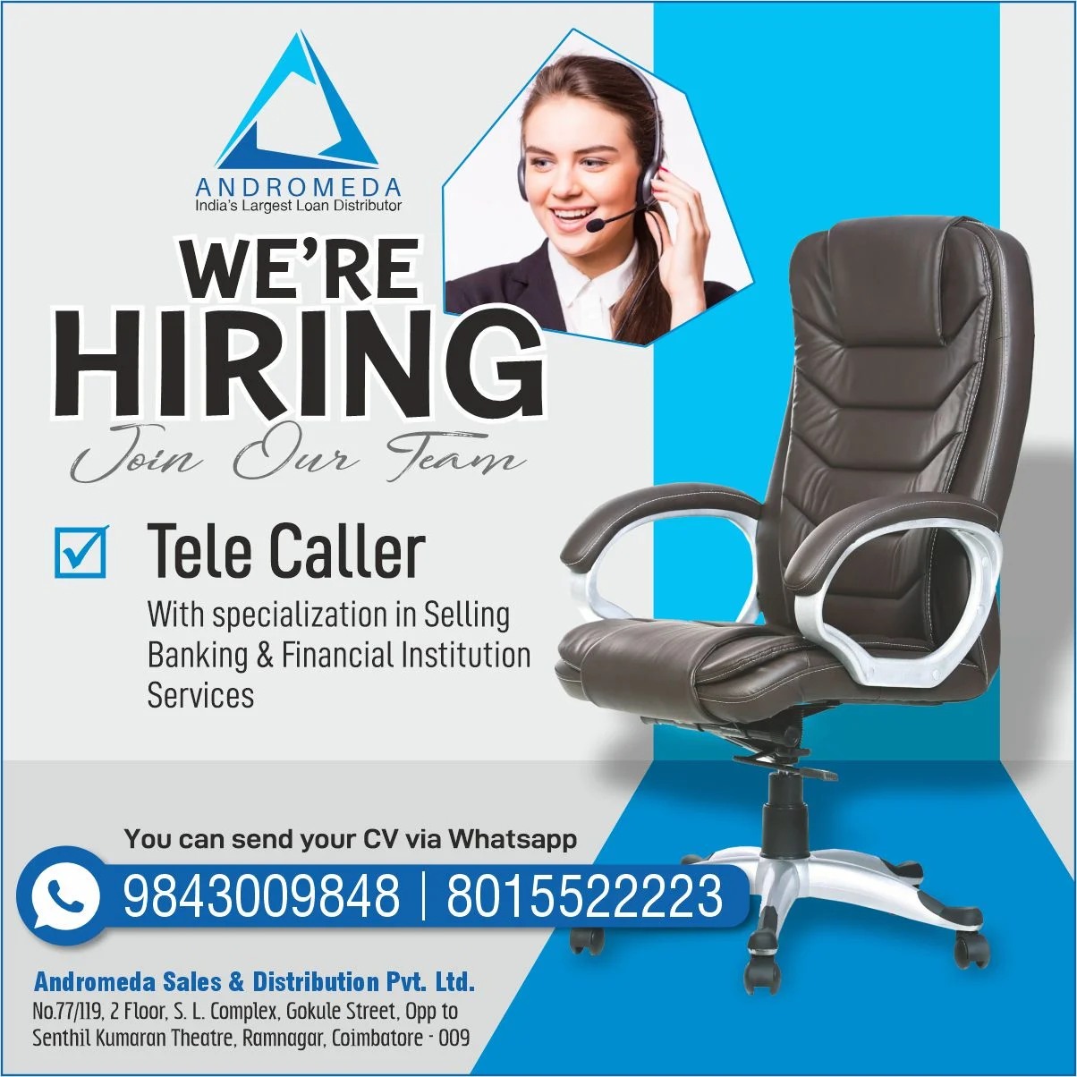 Andromeda Recruitment Poster &mdash; Graphic Designing & Printing Agency Coimbatore