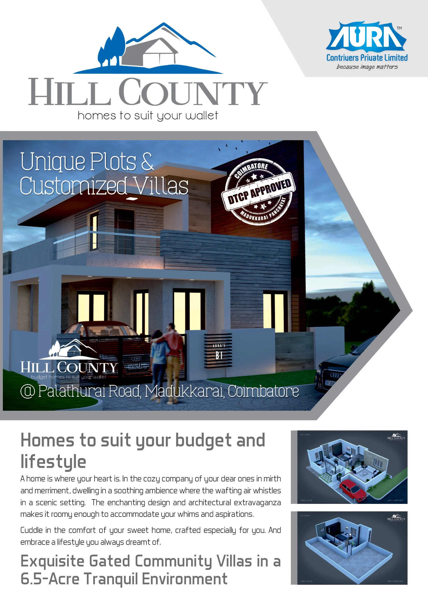 Aura Hill County Flyer &mdash; Graphic Designing & Printing Agency Coimbatore