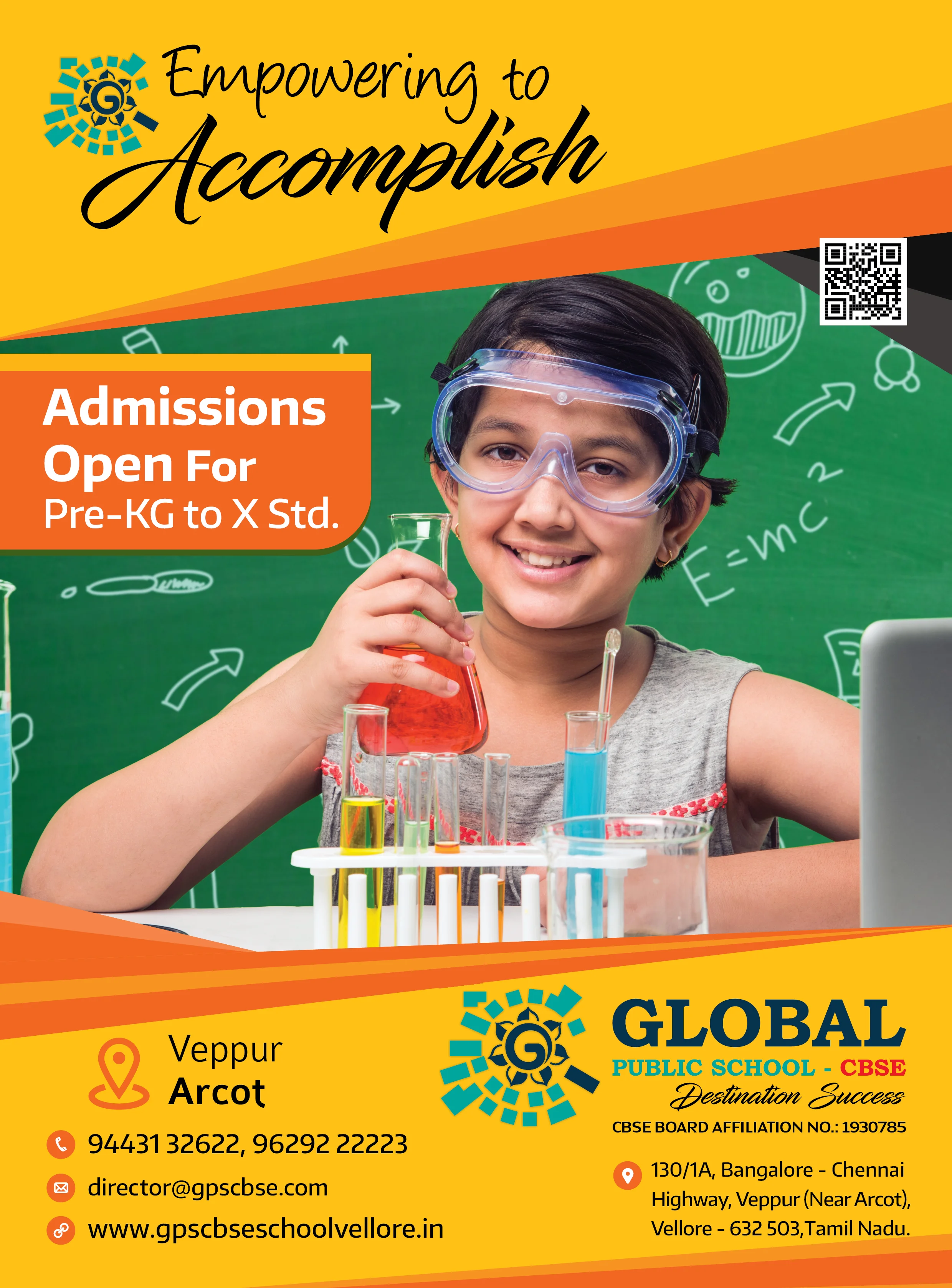 Global Public School Marketing Flyer &mdash; Graphic Designing & Printing Agency Coimbatore