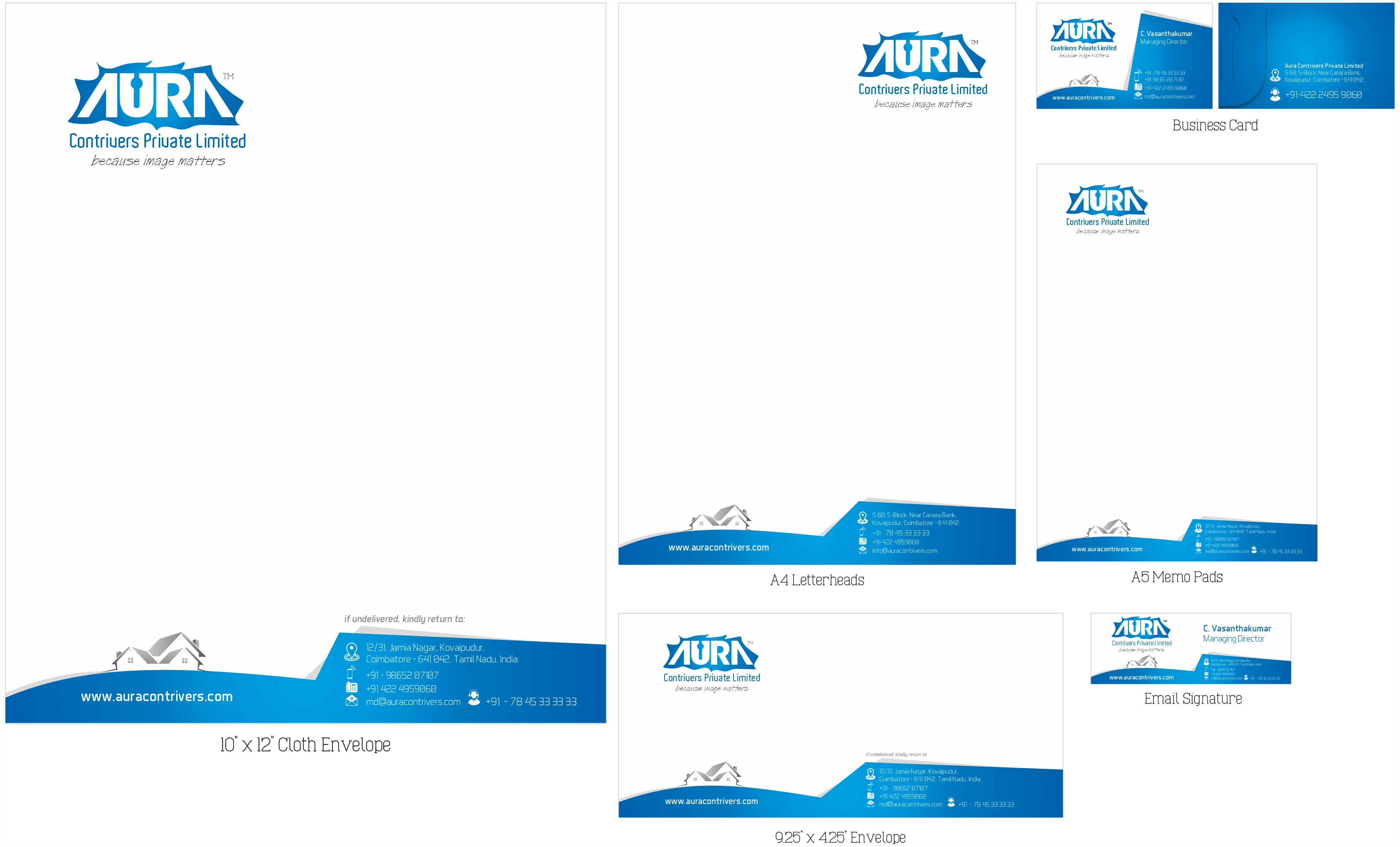 Aura Business Set &mdash; Graphic Designing & Printing Agency Coimbatore