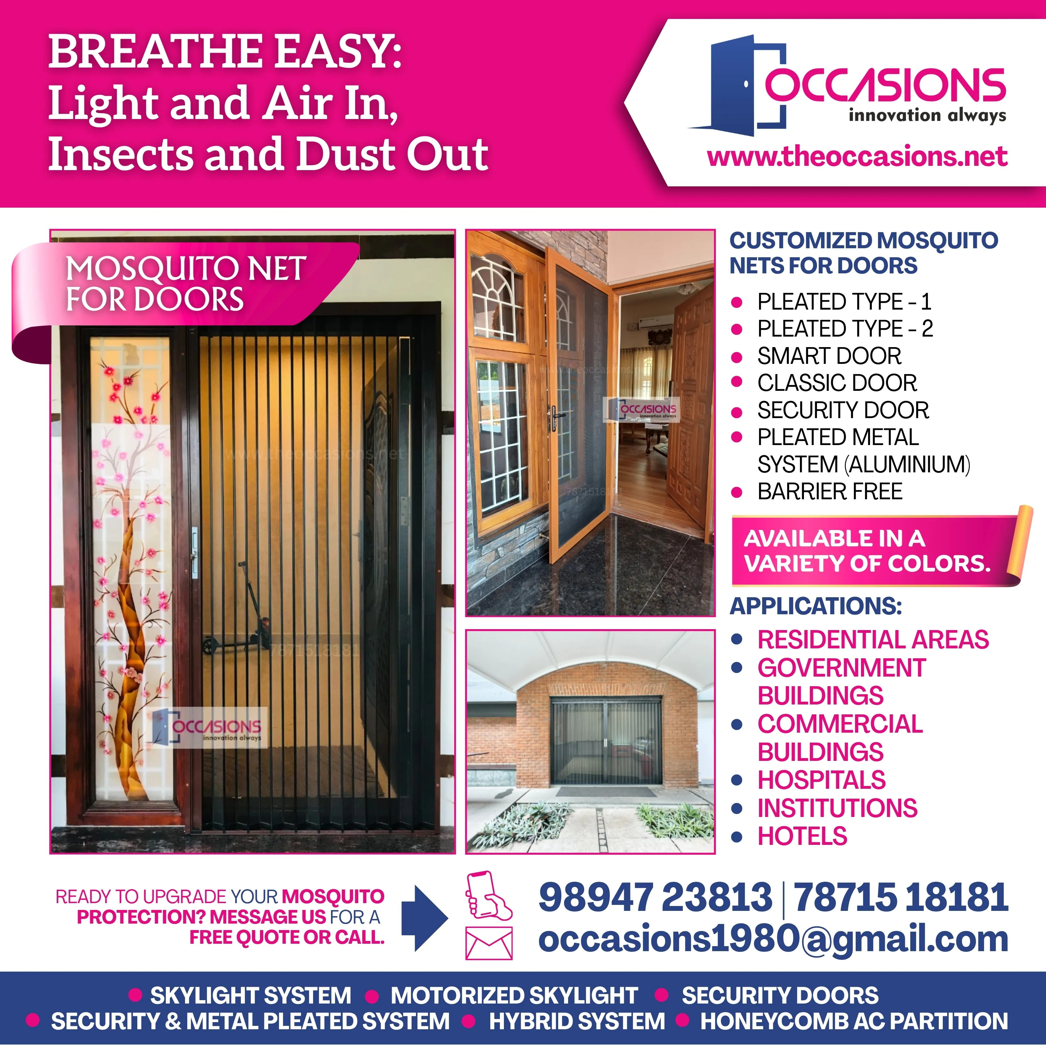 Occassions Mosquito Net For Doors